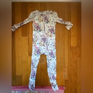 Posh Peanut Floral Kids Pajamas Convertible One Piece